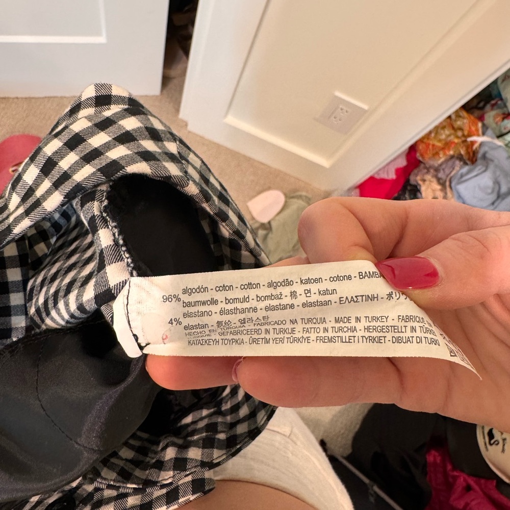 Zara Black and White Checkered Chinos - Picture 6 of 6